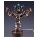 NAVAJO TOBY HENDERSON STERLING EAGLE KACHINA