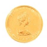 1982 CANADA GOLD $5 MAPLE LEAF 1/10 OZ COIN