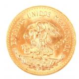 1959 MEXICO GOLD 20 PESOS COIN