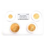 2003 US GOLD AMERICAN EAGLE 4 COIN SET PCGS MS69