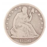 1856-O US SILVER SEATED LIBERTY HALF DOLLAR COIN