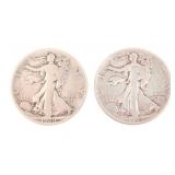 US SILVER WALKING LIBERTY HALF DOLLARS