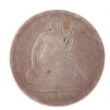 1858-O US SILVER SEATED LIBERTY HALF DOLLAR COIN