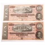 1864 $10 CONFEDERATE STATES OF AMERICA NOTES
