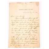 1873 LETTER FROM ASA BIRD GARDNER TO MR. CROSBY
