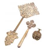 ETHIOPIAN LITURGICAL COPTIC CROSSES & ALTER BELL