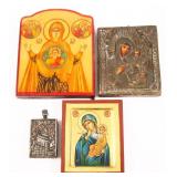BYZANTINE STYLE RELIGIOUS ICONS - LOT OF 4