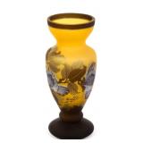 REPRODUCTION GALLE FLORAL CAMEO VASE