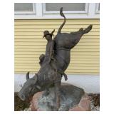 Bronze Bull Rider Statue, Possibly Lane Frost