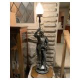 Antique Cast Metal Figural Torchère,