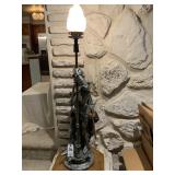 Antique Cast Metal Figural Torchère,