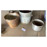 3 Metal Buckets