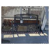 Matching Outdoor Iron Benches