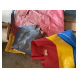 3 Banners And Metal Shelf