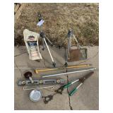 Misc Yard Items Yard Sprinkler, Seed Bag, Tripod