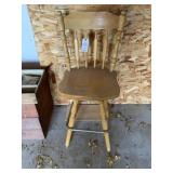 Wooden  Swivel Stool
