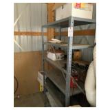 Metal Shelf With Everything On It