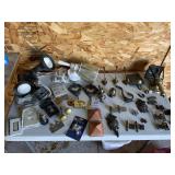 Assorted Hardware; Brass, Nickel, Plastic Socket