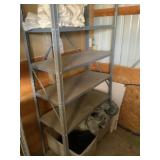 2 Metal Shelves With Everything On Them