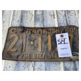 1960 Nebraska Truck License Plate