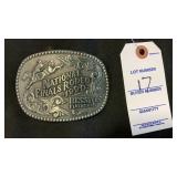 Hesston National Finals Rodeo 1990 Belt Buckle