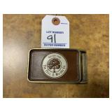 Vintage Murphy Co. Leather Insert Belt Buckle