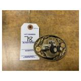 Decorative White Agco Tractor Belt Buckle