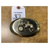 Agco White Tractor Belt Buckle