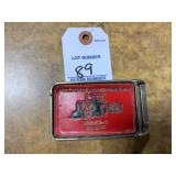 Agco White Leather Insert Belt Buckle