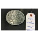 Hesston National Finals Rodeo 1989 Belt Buckle
