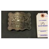 Hesston National Finals Rodeo 1987 Belt Buckle