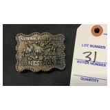 Hesston National Finale Rodeo 1987 Belt Buckle