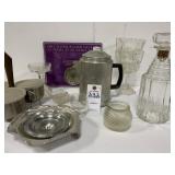 Vintage Glass Decor & Silver Plated Coaster