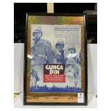 Vintage Framed 'Gunga Din' Movie Poster