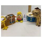 Vintage Fisher Prince Toys & Coin Boot Bank