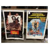 2 Vintage James Bond Movie Posters