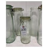 Glass Storage Kitchen Jars w/ Locking Lids