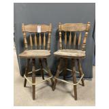 Two Vintage Wooden Chairs