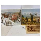 Elk And Deer Canvas