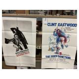 2 Vintage Cling Eastwood Movie Posters