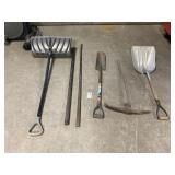 Scoop Shovel, Snow Shovle, Tile spade, Pickaxe,