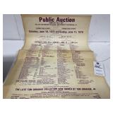 Vintage Public Auction Flyer