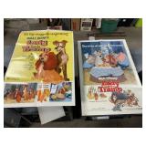 Set of 2 Lady And The Tramp Vintage Movie Posters