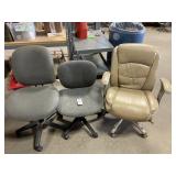 3 Rolling Office Chairs