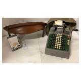 Burroughs Adding Machine, Shelve, & Gold Sarah