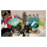 Tupperware,Glass, Tablecloth, & Kitchen Ware