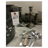 Pot, Silverware & Candlestick Holders