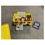 Vintage Lego Duplo Blocks & Storage Bin