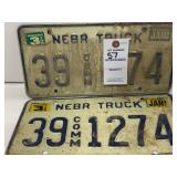 Vintage 80s Nebraska License Plates