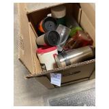 New In Box Toilet Seat W/Cover & Thermos, Coffee